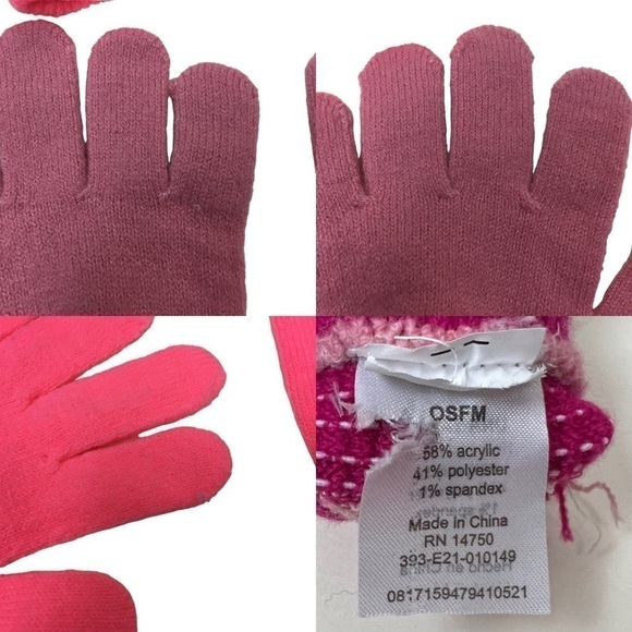 Girl’s Winter Gear Hats Beanie Gloves Cat Sock Monkey Fox Minnie Mouse JoJo Siwa - Picture 15 of 16